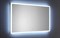 Зеркало LED VOLL сенсорный 900х700 часы - фото 82042