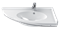 Раковина Ибис с полотенцедержателем правая белая - фото 83135